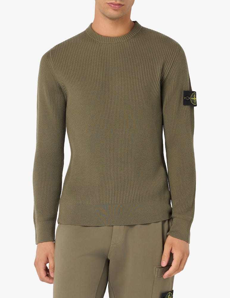 rinascente Stone Island Wool crewneck rib jumper