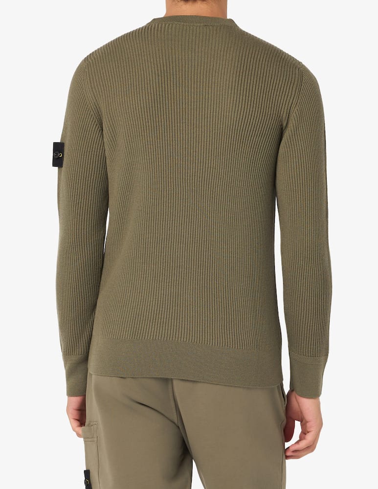 rinascente Stone Island Wool crewneck rib jumper