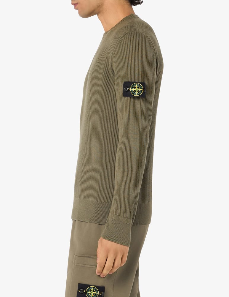 rinascente Stone Island Wool crewneck rib jumper