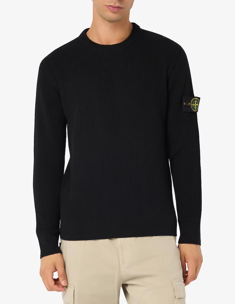 rinascente Stone Island Wool ribbed crewneck jumper