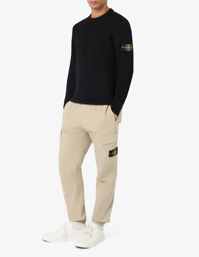 rinascente Stone Island Wool ribbed crewneck jumper