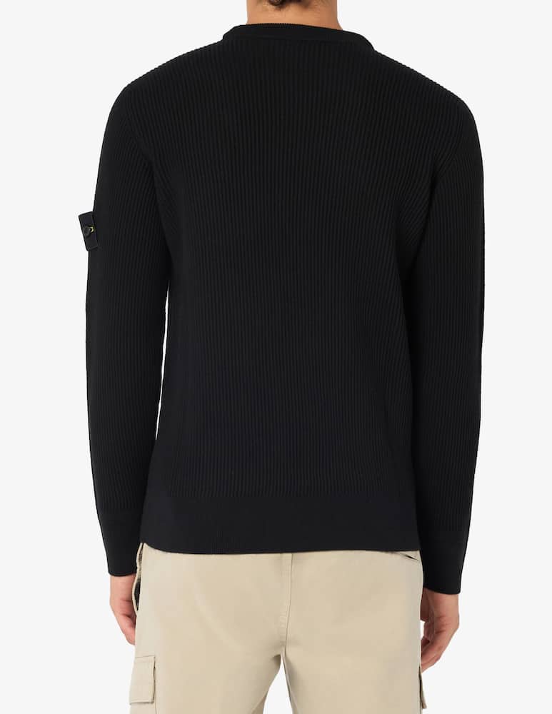 rinascente Stone Island Wool ribbed crewneck jumper