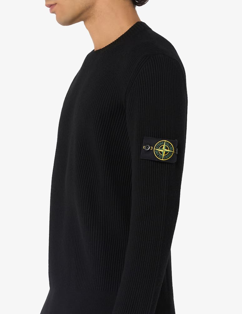 rinascente Stone Island Wool ribbed crewneck jumper