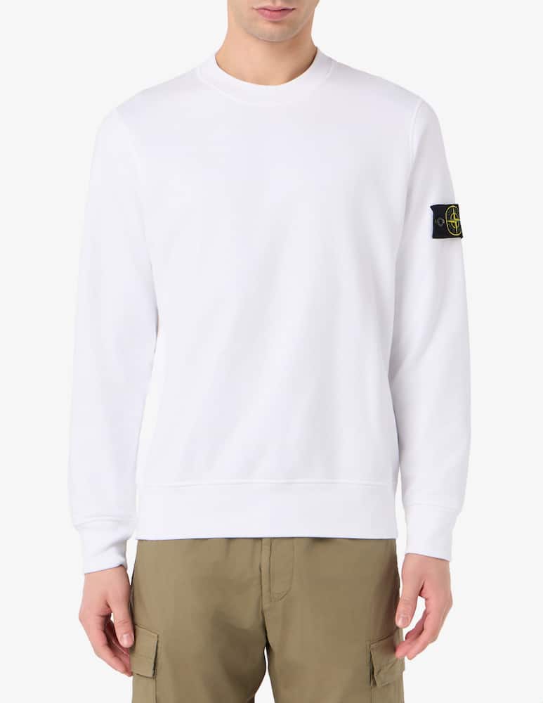 Stone Island Felpa basic in cotone biologico - immagine 1 Stone Island Felpa basic in cotone biologico - immagine 1