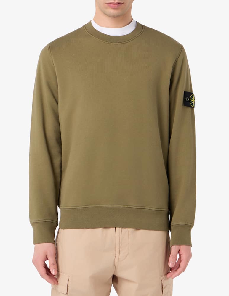rinascente Stone Island Felpa girocollo basic in cotone organico