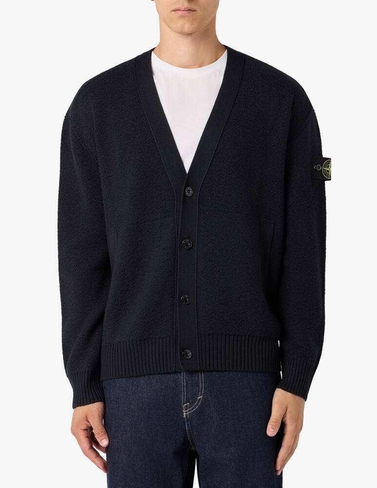 rinascente Stone Island Textured stitch wool cardigan