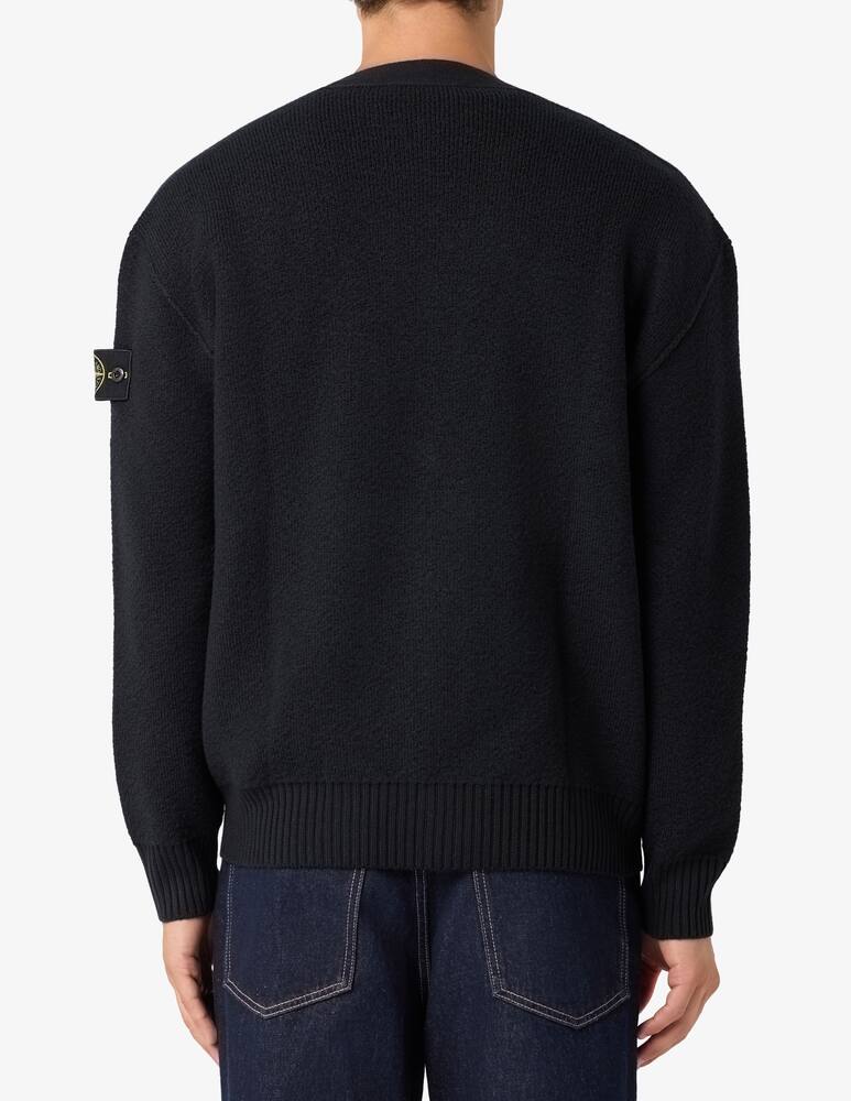 rinascente Stone Island Textured stitch wool cardigan