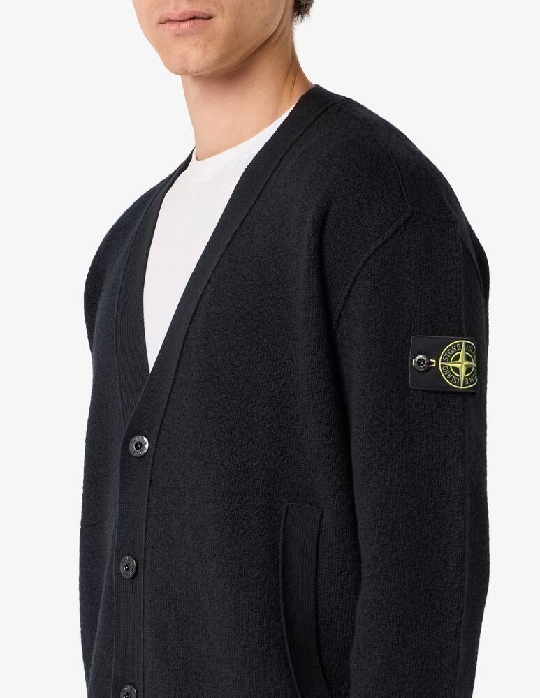 rinascente Stone Island Textured stitch wool cardigan