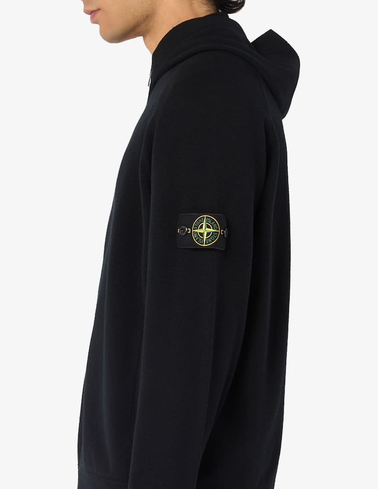 rinascente Stone Island Wool zip-up hoodie