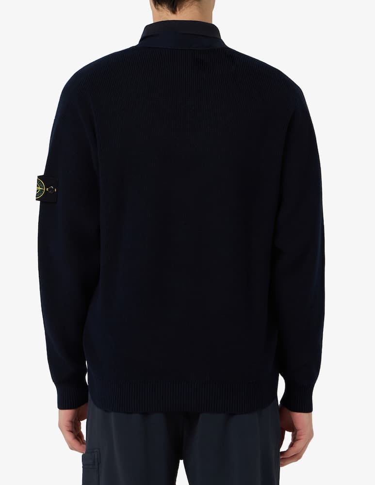 rinascente Stone Island Cardigan a coste in cotone organico