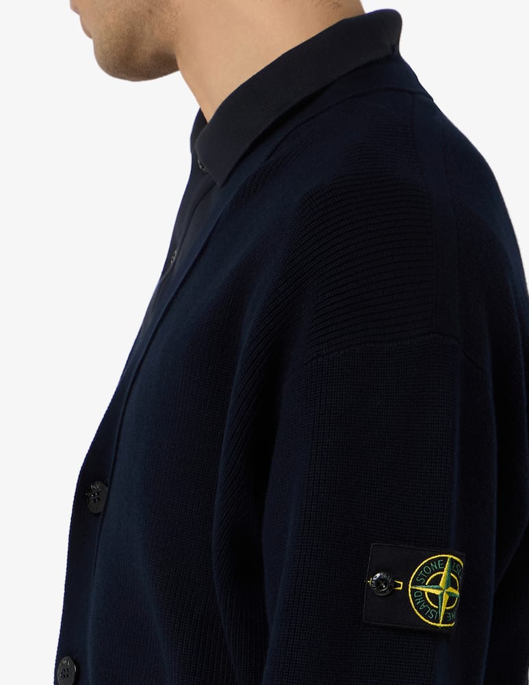 rinascente Stone Island Cardigan a coste in cotone organico