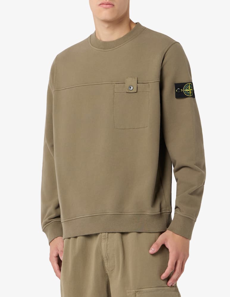 rinascente Stone Island Felpa girocollo in cotone organico
