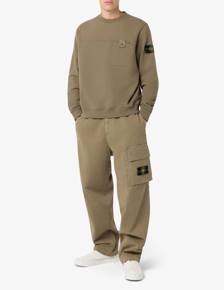 rinascente Stone Island Felpa girocollo in cotone organico