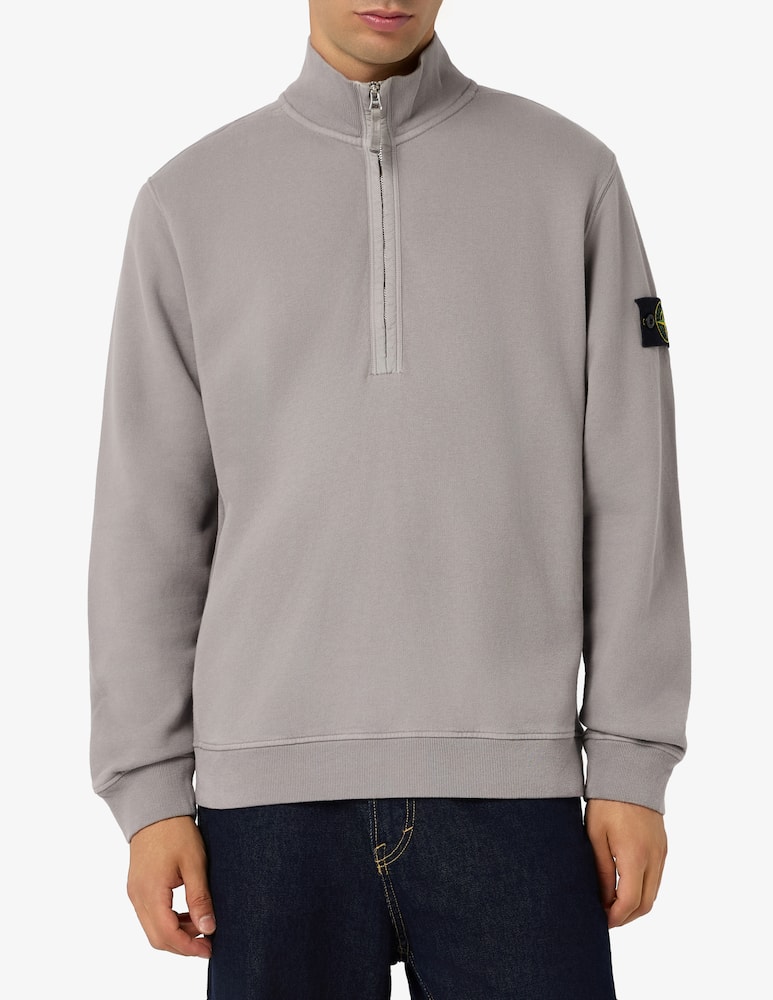 rinascente Stone Island Felpa con zip in coton organico pesante