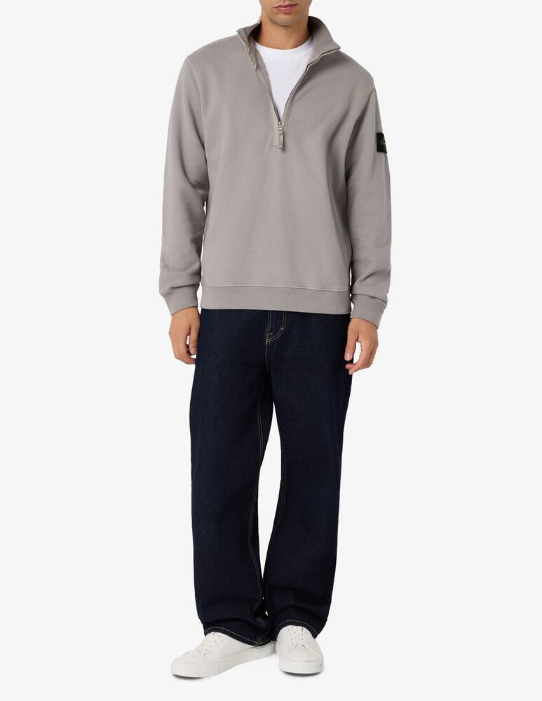 rinascente Stone Island Felpa con zip in coton organico pesante