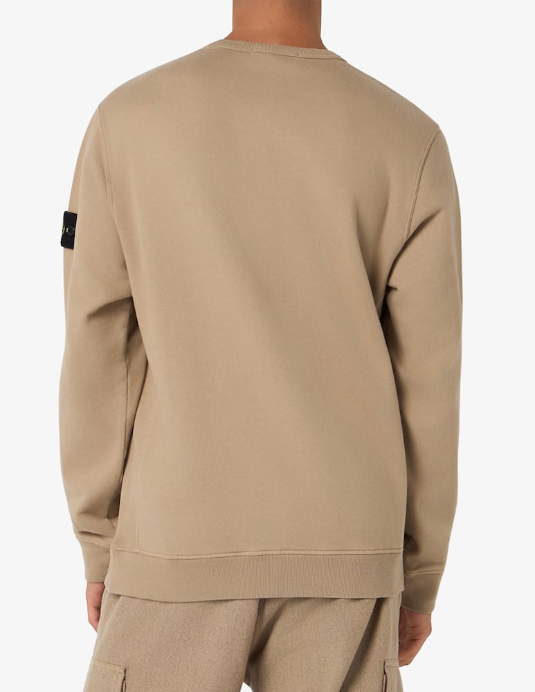 Stone Island Felpa girocollo in cotone organico fleece - immagine 3 Stone Island Felpa girocollo in cotone organico fleece - immagine 3