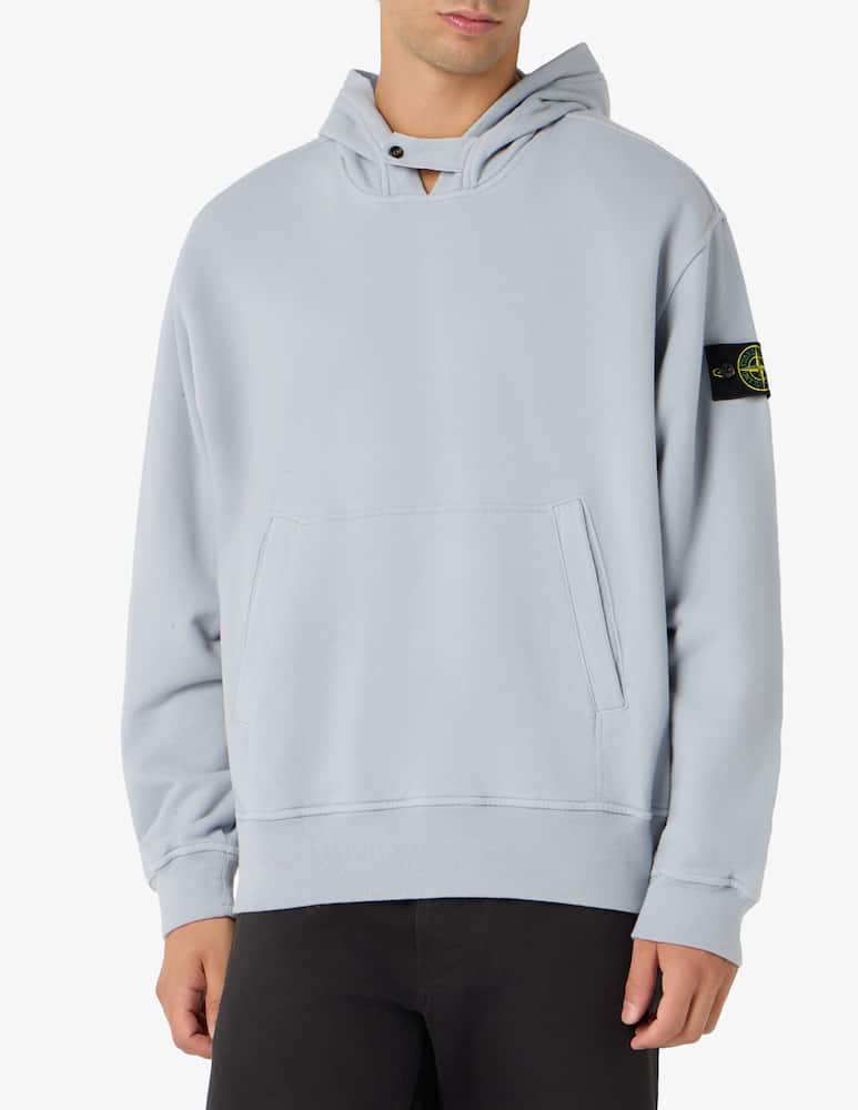 Stone Island Felpa con cappuccio in cotone fleece pesante - immagine 1 Stone Island Felpa con cappuccio in cotone fleece pesante - immagine 1