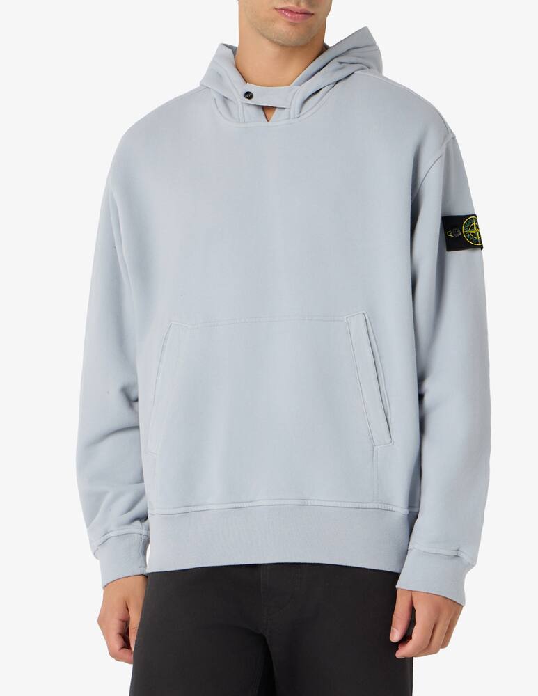 rinascente Stone Island Felpa con cappuccio in cotone fleece pesante