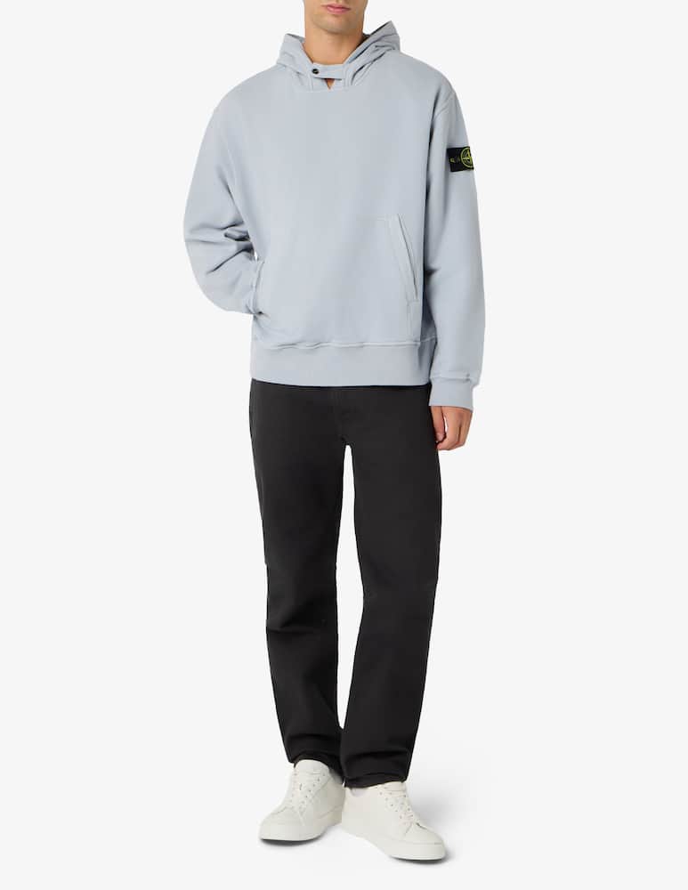 Stone Island Felpa con cappuccio in cotone fleece pesante - immagine 2 Stone Island Felpa con cappuccio in cotone fleece pesante - immagine 2
