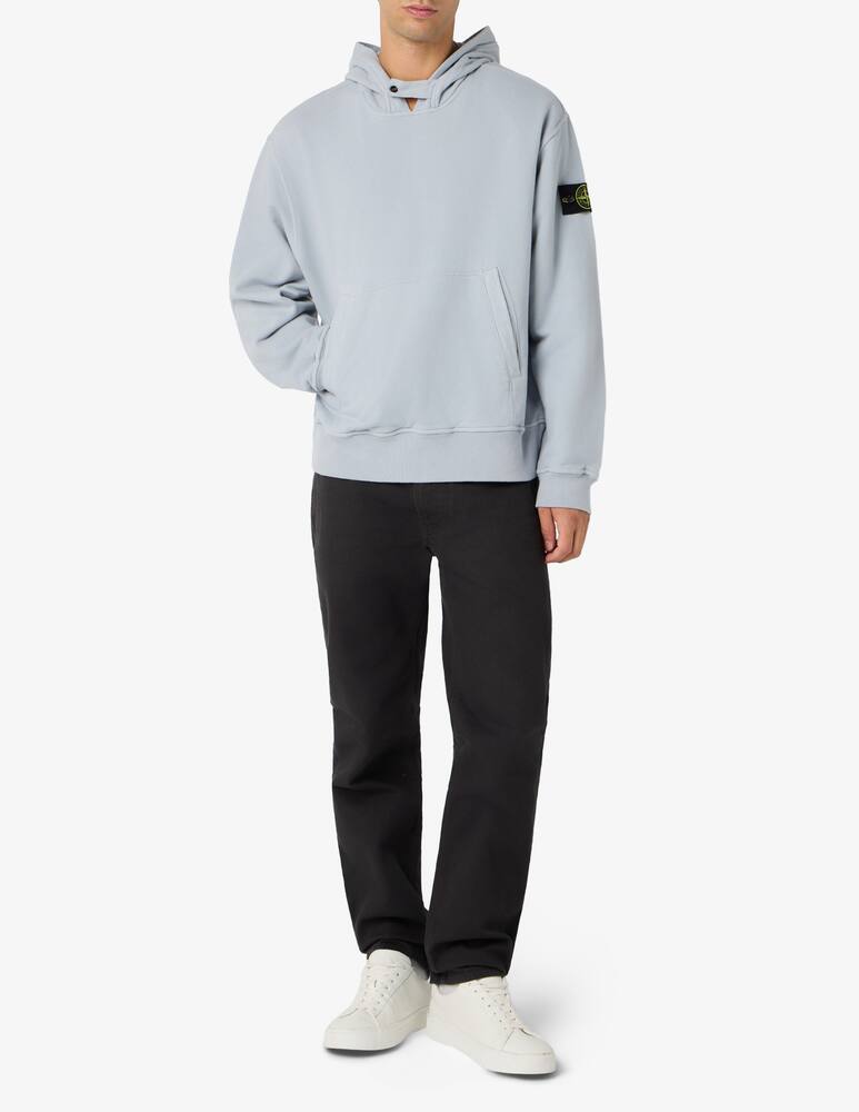 rinascente Stone Island Felpa con cappuccio in cotone fleece pesante