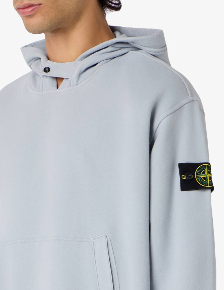 rinascente Stone Island Felpa con cappuccio in cotone fleece pesante