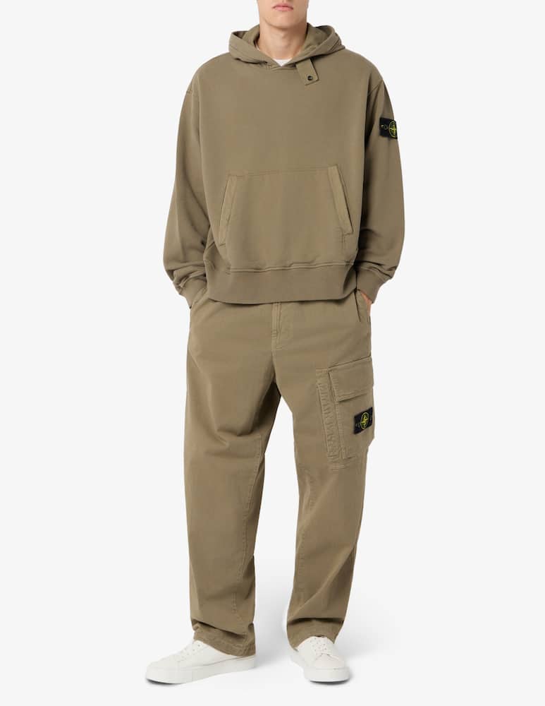rinascente Stone Island Felpa con cappuccio in cotone organico