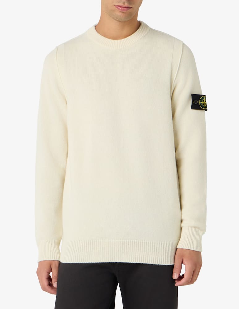 Stone Island Maglia girocollo in lana d'agnello - immagine 1 Stone Island Maglia girocollo in lana d'agnello - immagine 1