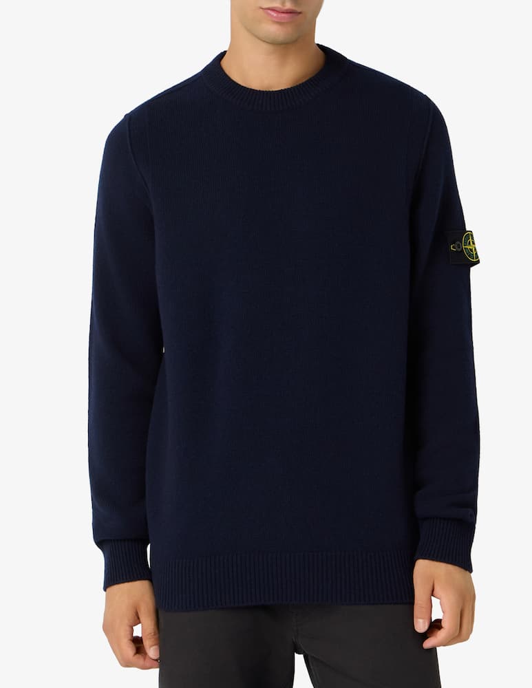 Stone Island Maglia girocollo in lana d'agnello - immagine 1 Stone Island Maglia girocollo in lana d'agnello - immagine 1