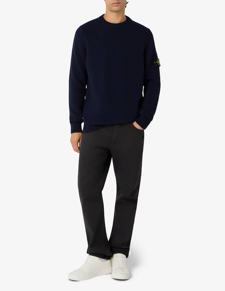Stone Island Maglia girocollo in lana d'agnello - immagine 2 Stone Island Maglia girocollo in lana d'agnello - immagine 2
