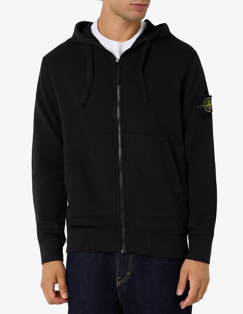 rinascente Stone Island Felpa con cappuccio e zip in cotone organico pesante