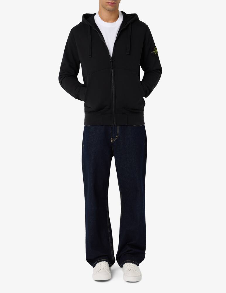 rinascente Stone Island Felpa con cappuccio e zip in cotone organico pesante