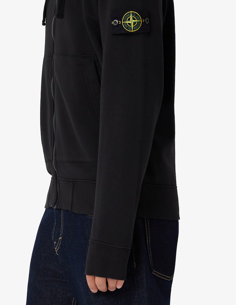 Stone Island Felpa con cappuccio e zip in cotone organico pesante - immagine 4 Stone Island Felpa con cappuccio e zip in cotone organico pesante - immagine 4