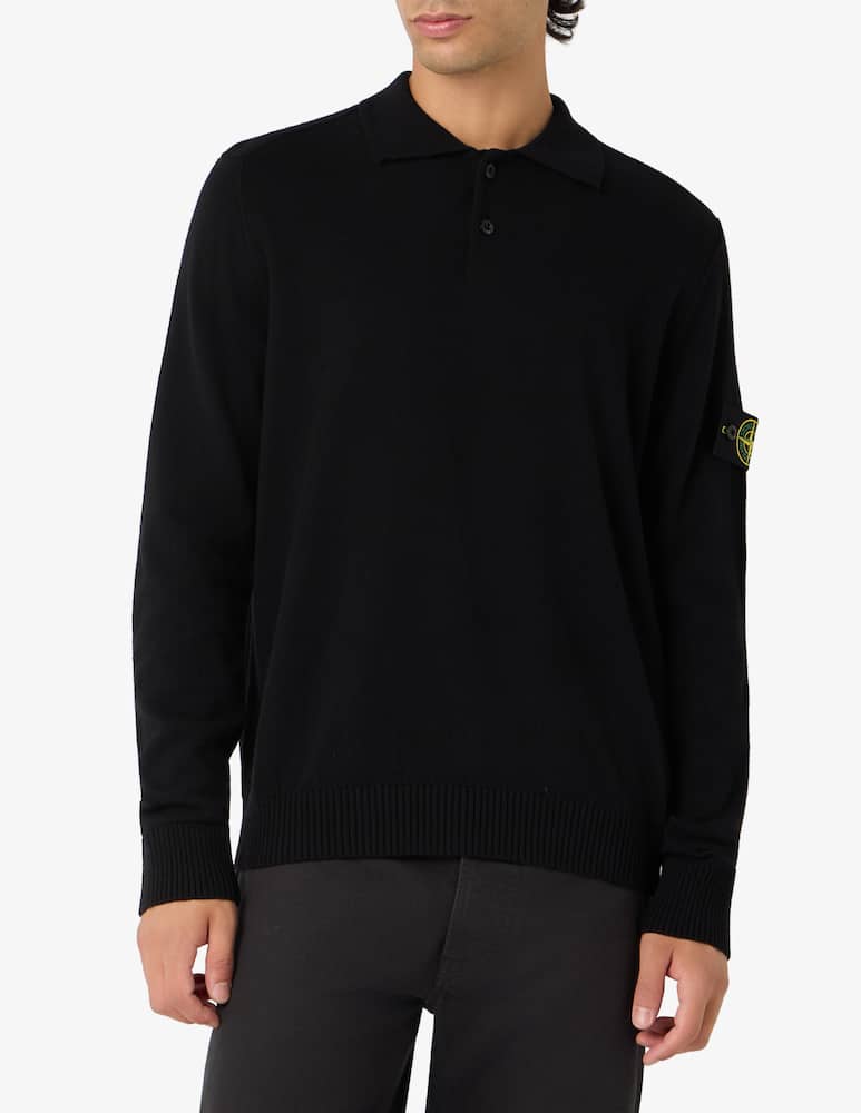 rinascente Stone Island Polo in lana geelong a maniche lunghe