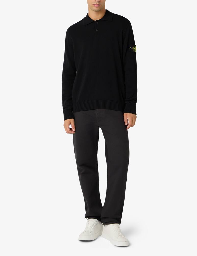rinascente Stone Island Polo in lana geelong a maniche lunghe