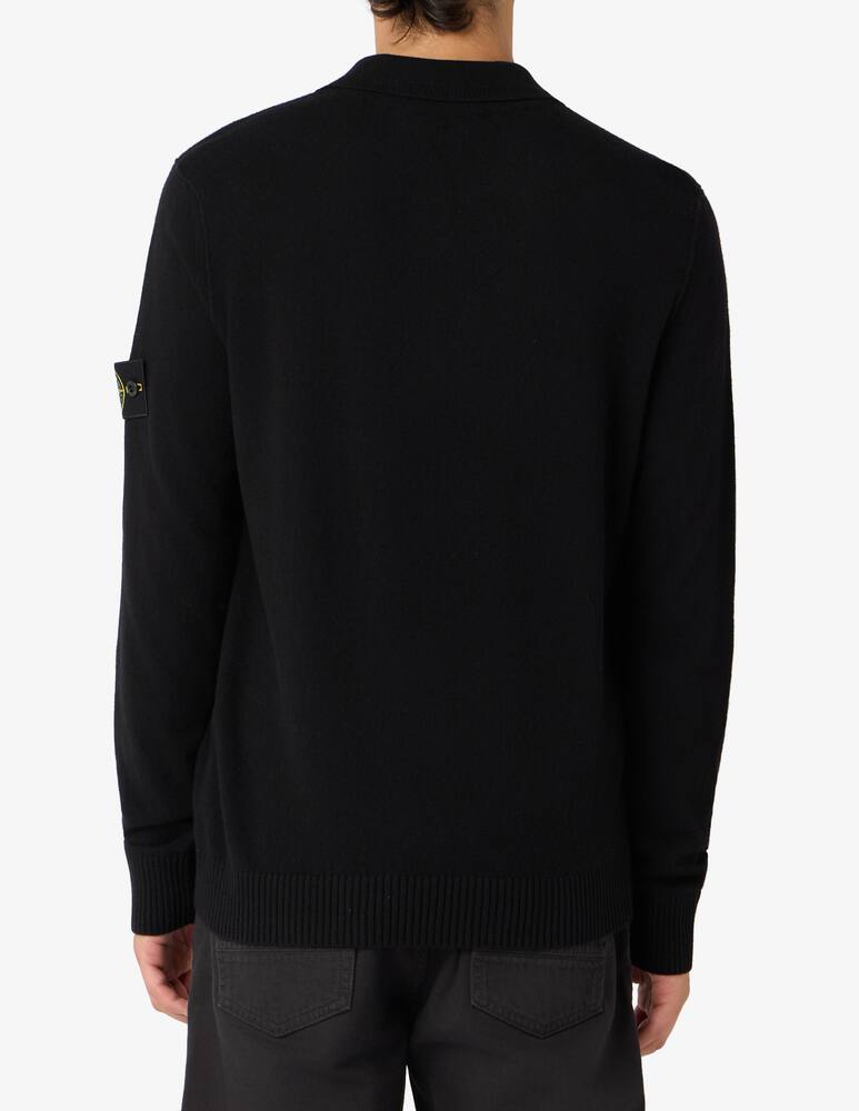 rinascente Stone Island Polo in lana geelong a maniche lunghe