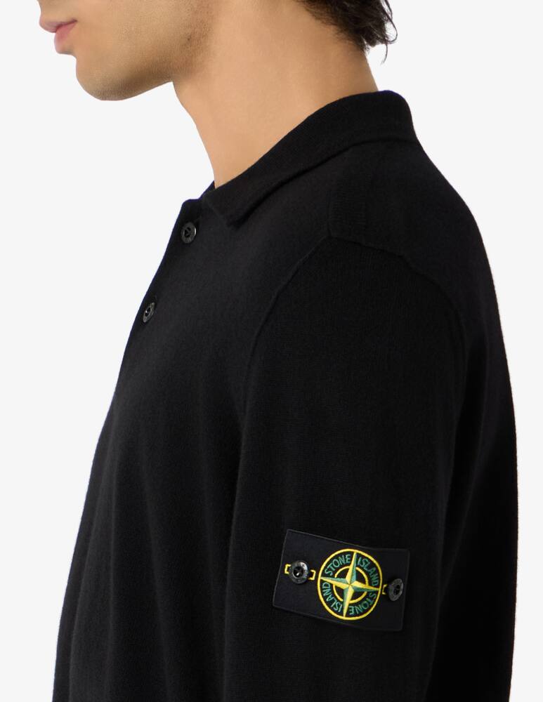 rinascente Stone Island Polo in lana geelong a maniche lunghe
