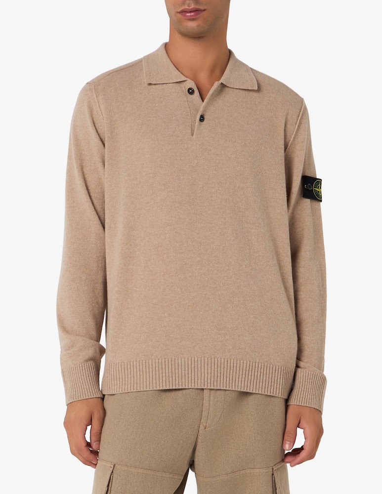 Stone Island Long-sleeve polo jumper - picture 1 Stone Island Long-sleeve polo jumper - picture 1