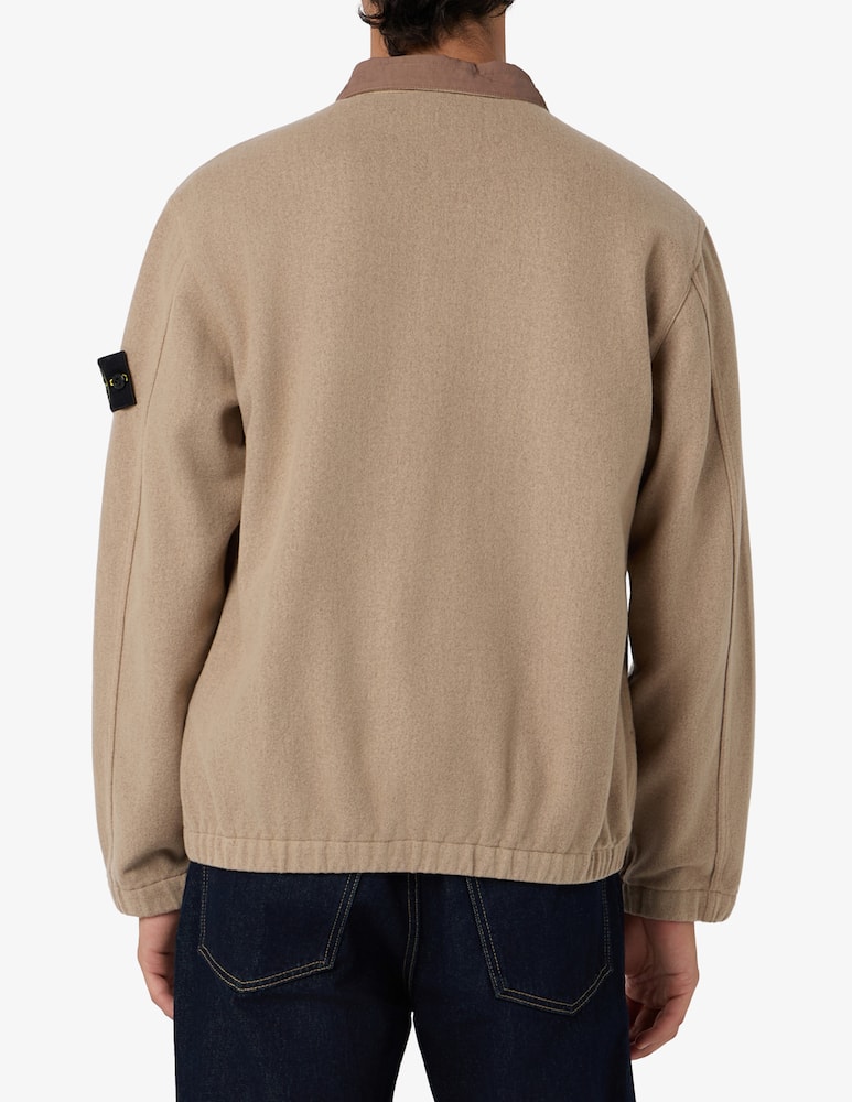 Stone Island Giacca overshirt con zip in flanella - immagine 3 Stone Island Giacca overshirt con zip in flanella - immagine 3
