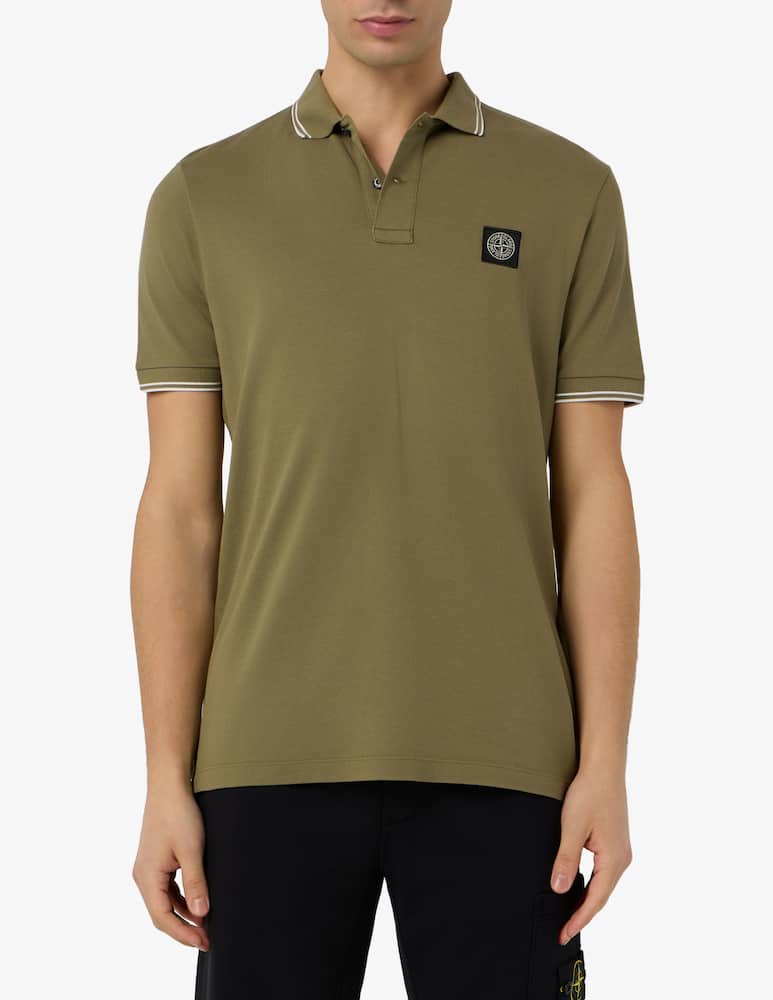 Stone Island Polo shirt with contrast collar - picture 1 Stone Island Polo shirt with contrast collar - picture 1