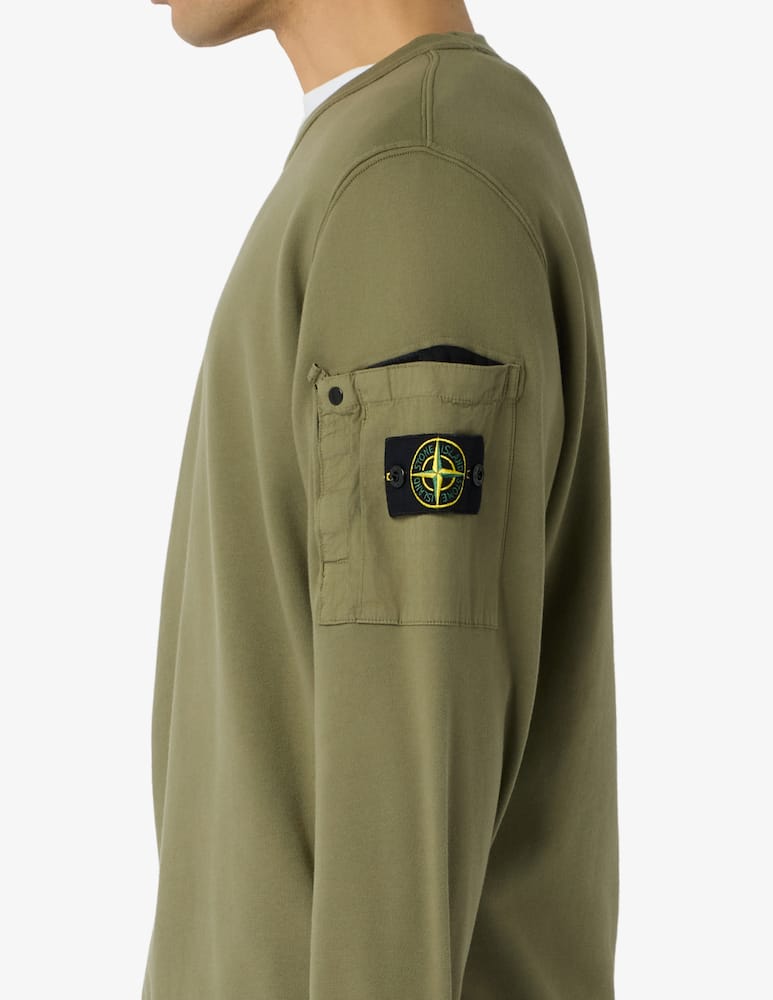 rinascente Stone Island Felpa in cotone con tasca laterale