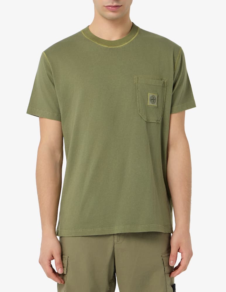 rinascente Stone Island T-shirt cotone organico con taschino