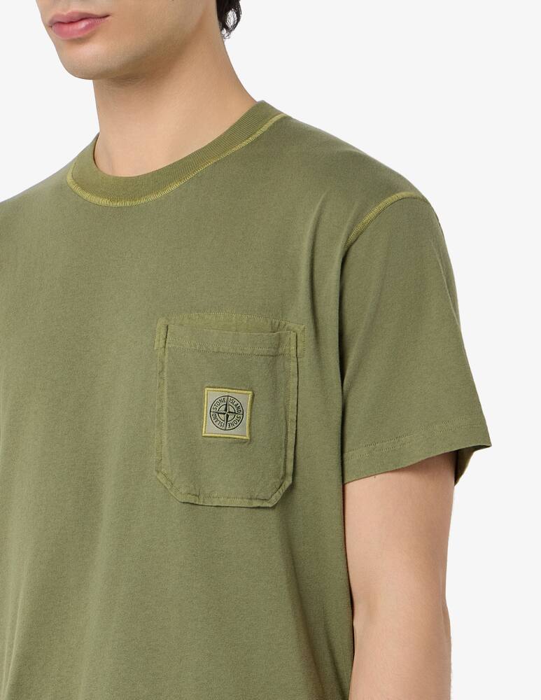 rinascente Stone Island T-shirt cotone organico con taschino