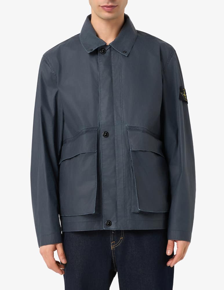 rinascente Stone Island Giacca cerata con tasche frontali