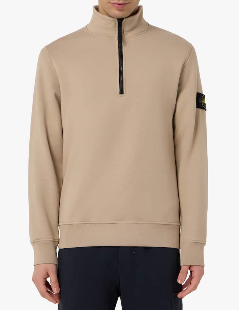 rinascente Stone Island Felpa half zip in cotone organico