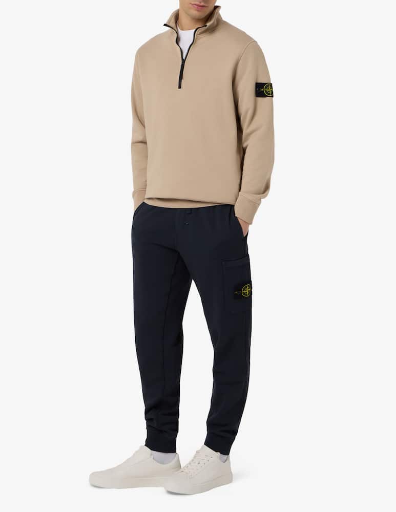 rinascente Stone Island Felpa half zip in cotone organico