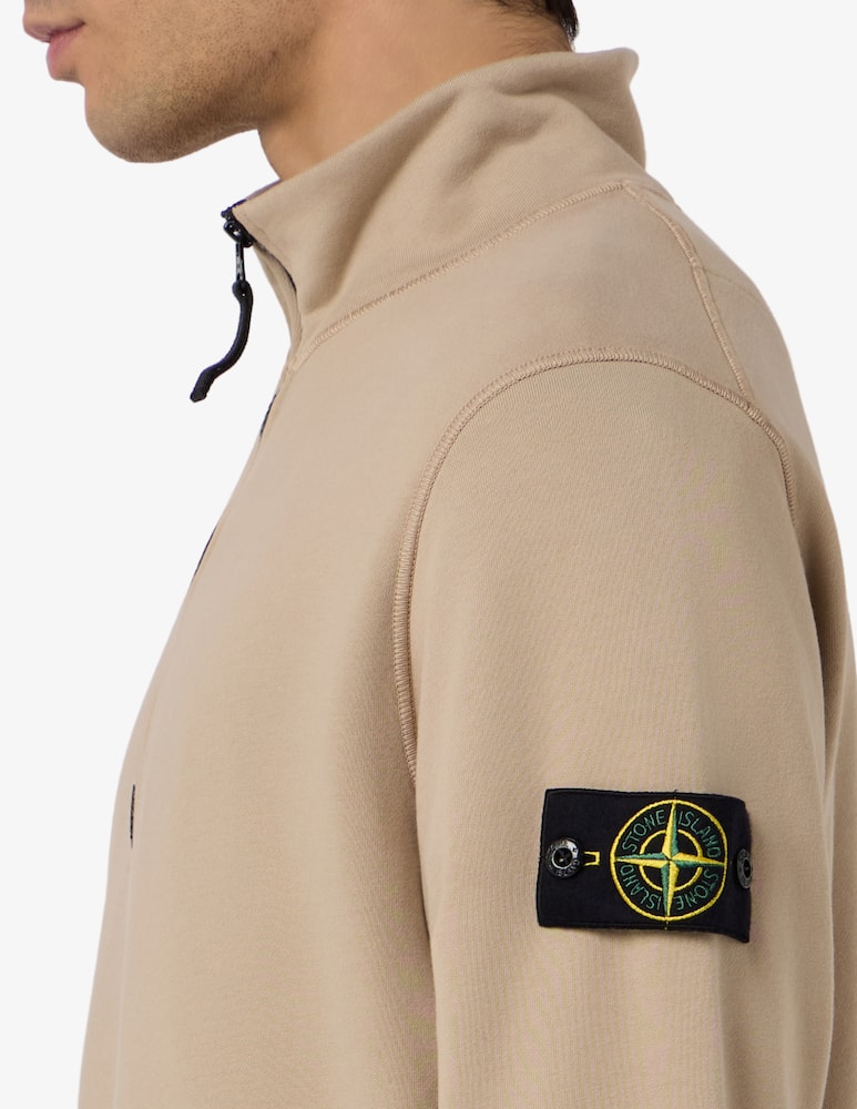 rinascente Stone Island Felpa half zip in cotone organico