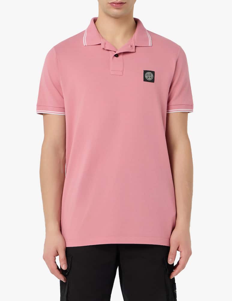 Stone Island Polo shirt with contrast collar - picture 1 Stone Island Polo shirt with contrast collar - picture 1