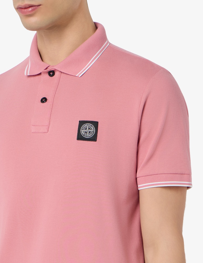 Stone Island Polo shirt with contrast collar - picture 4 Stone Island Polo shirt with contrast collar - picture 4