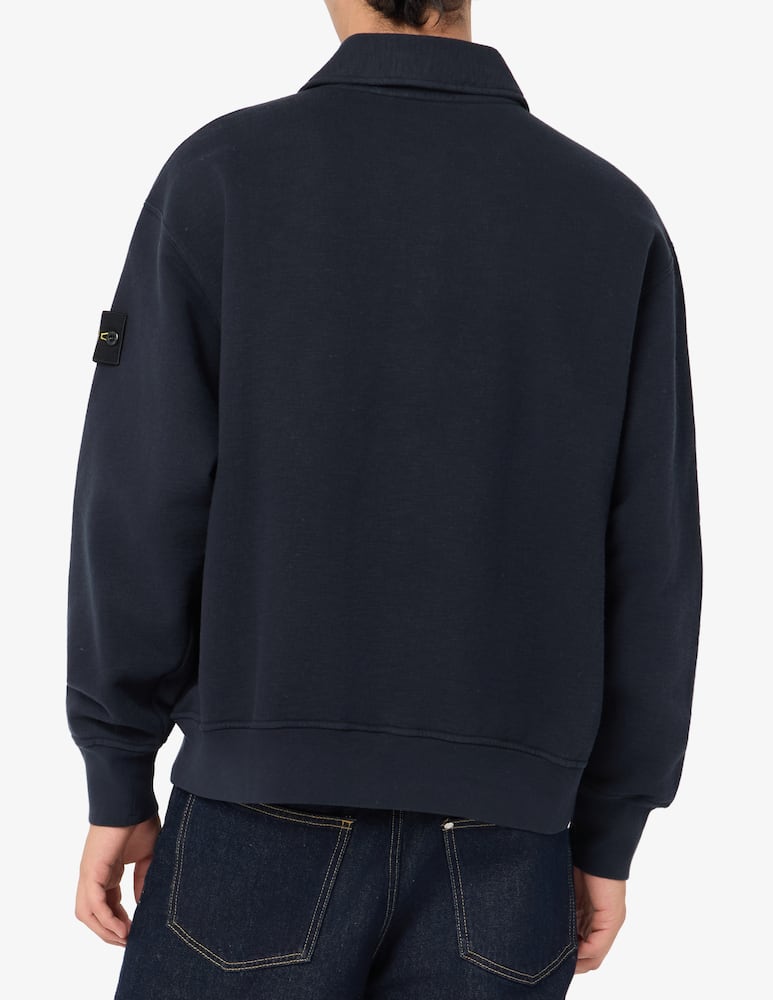 Stone Island Cotton fleece polo ls - picture 3 Stone Island Cotton fleece polo ls - picture 3