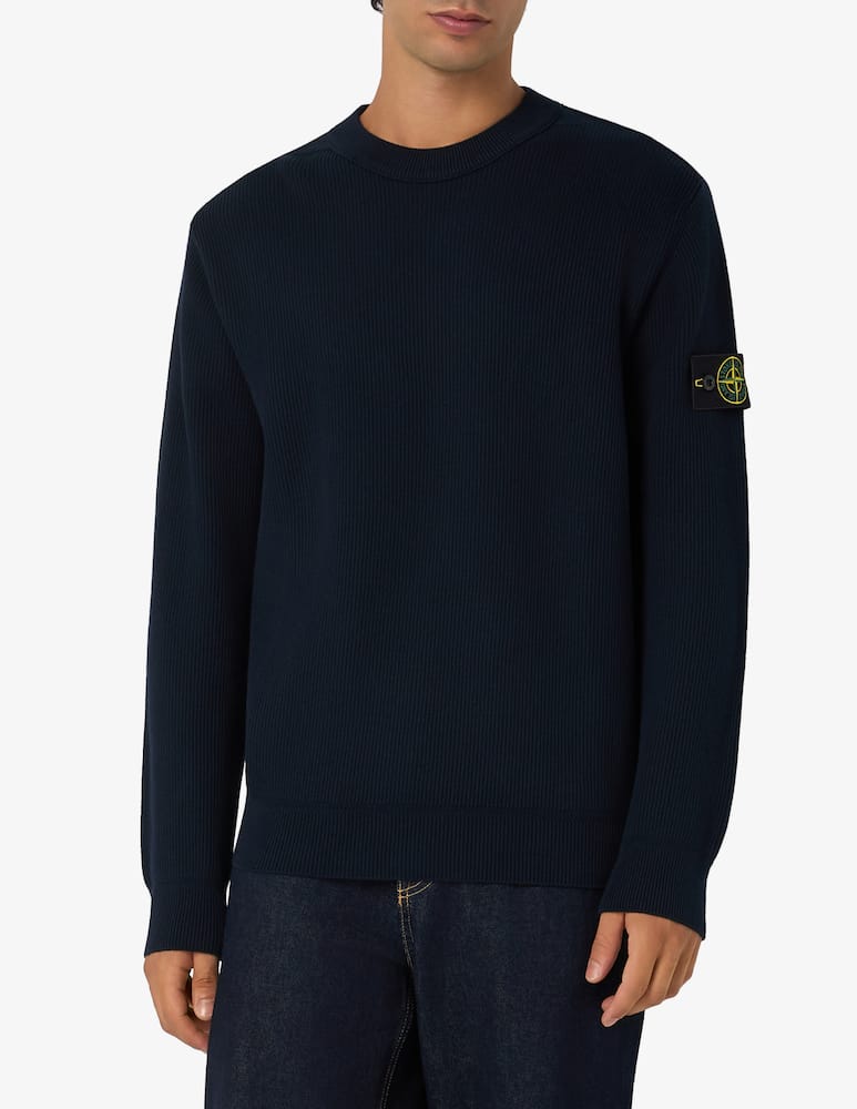 rinascente Stone Island Crew neck ribbed cotton jumper